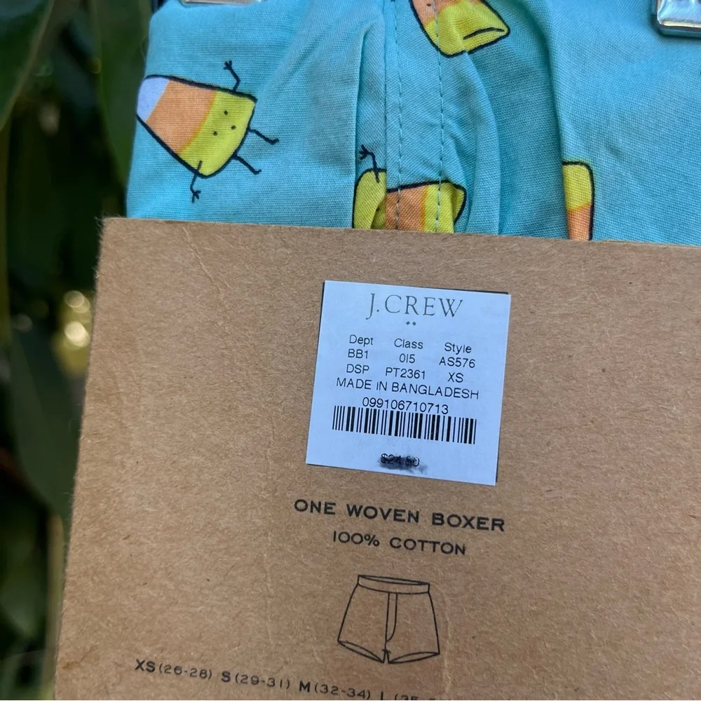 NWT J CREW Boxer Underwear with a Candy Corn Print